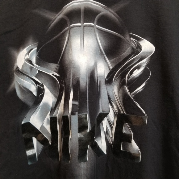 Nike Mens Black T-Shirt Size L Q28E - Picture 2 of 4
